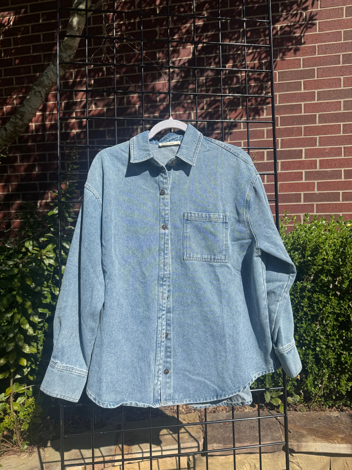 Denim Down Top