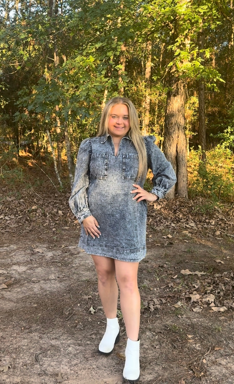 acid wash denim dress Vintage Acid Wash Denim Zipper Dress