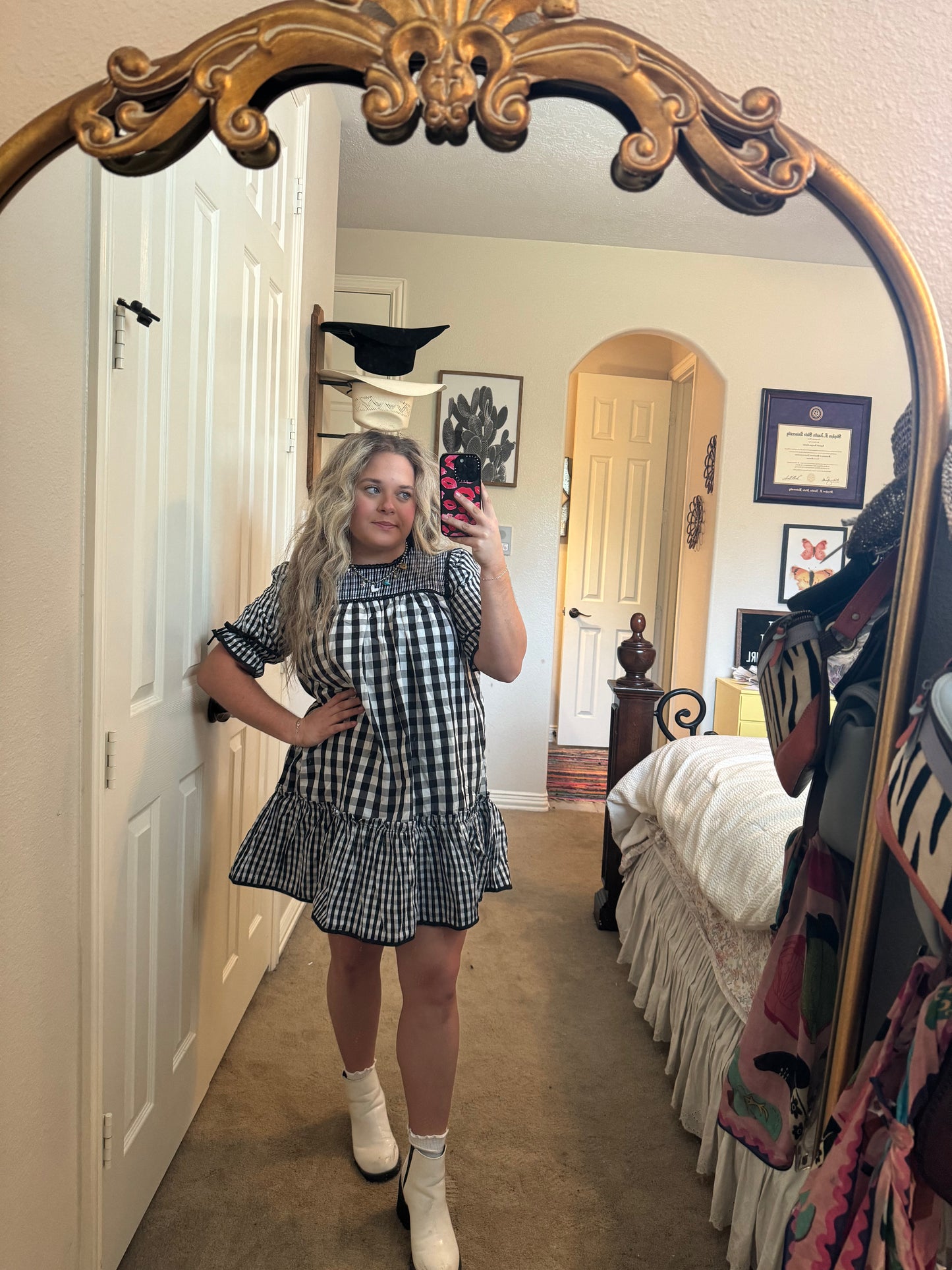 Gingham Mini Dress
