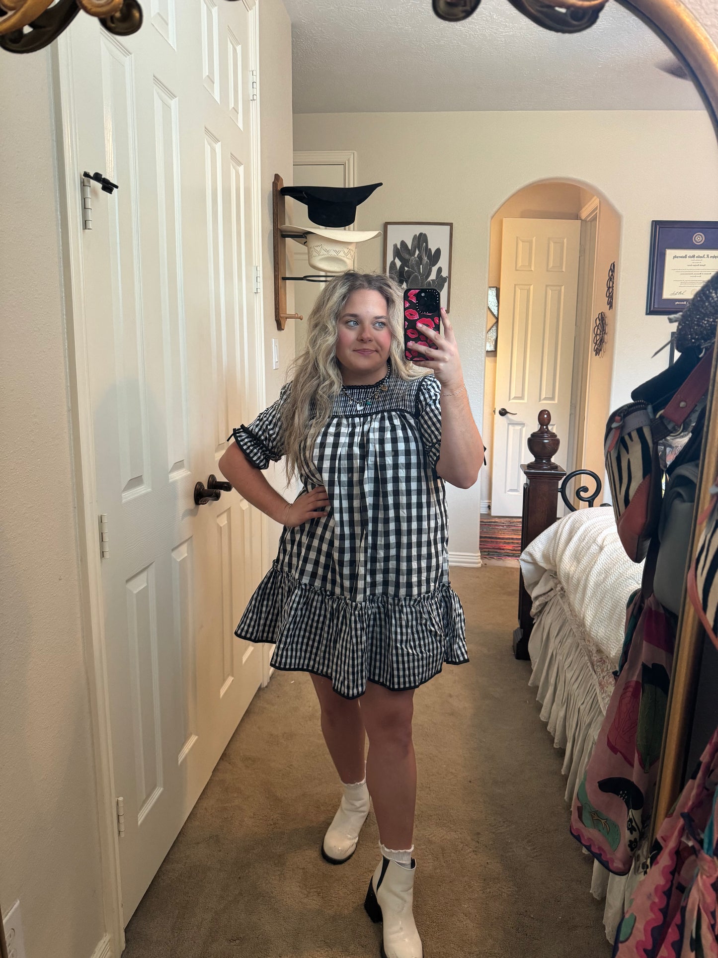 Gingham Mini Dress