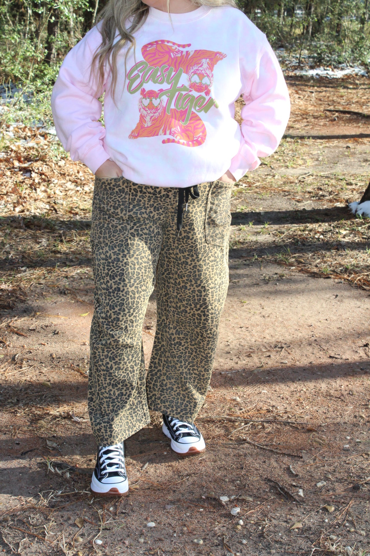 Leopard Barrel Pants