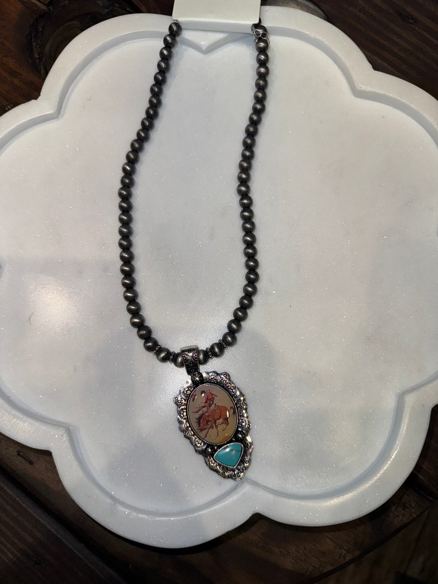 Cowboy Pendant Necklace