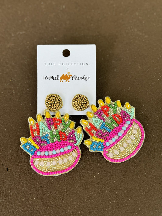 Beaded Birthday Earrings