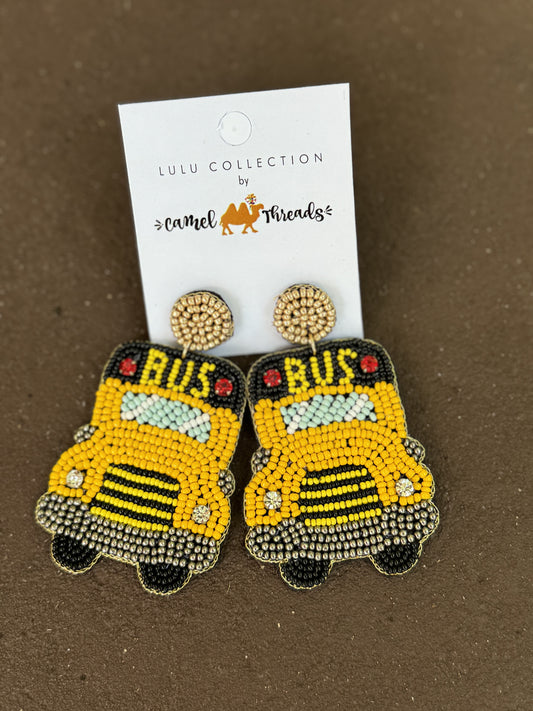 Beaded Bus Earrings