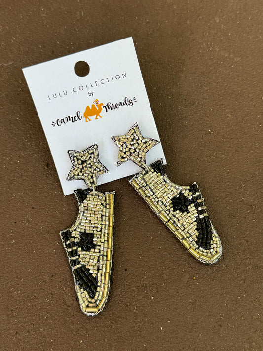 Beaded Sneaker Earrings