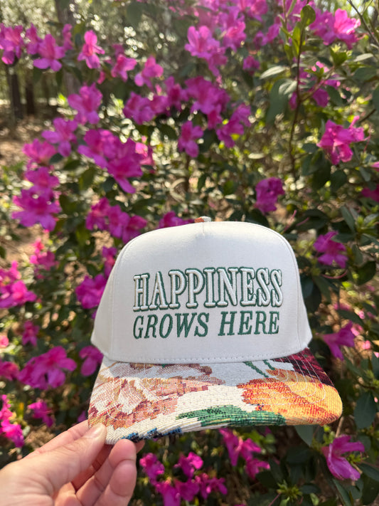 Happiness Grows Here Cap