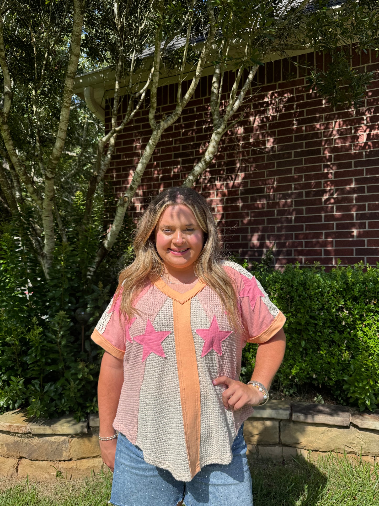 Pink Patch Top