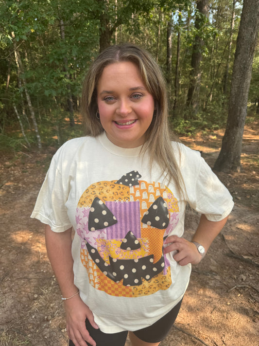 Patchwork Pumpkin Tee