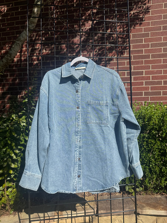 Denim Down Top