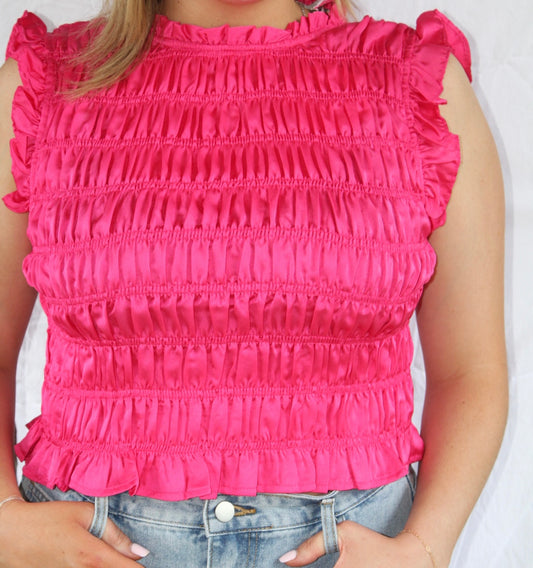 Smocked Tank Top - Pink