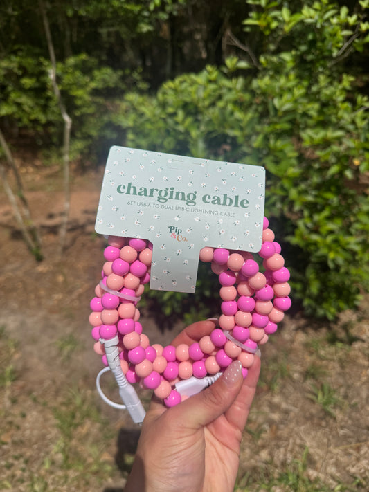 Pink Ombre Phone Charger