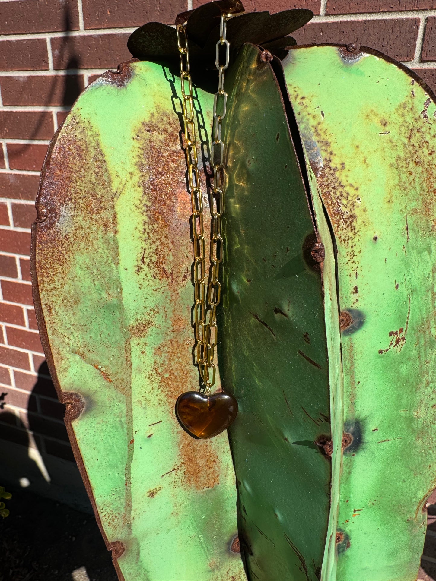 Brown Heart Necklace