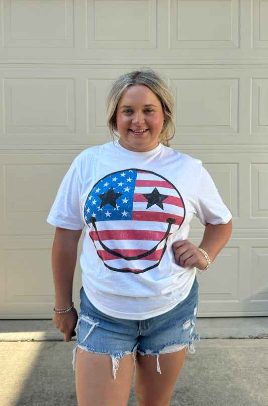 USA Smiley Tee