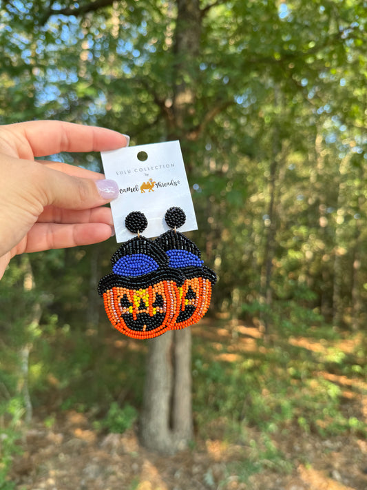 Pumpkin Hat Earrings