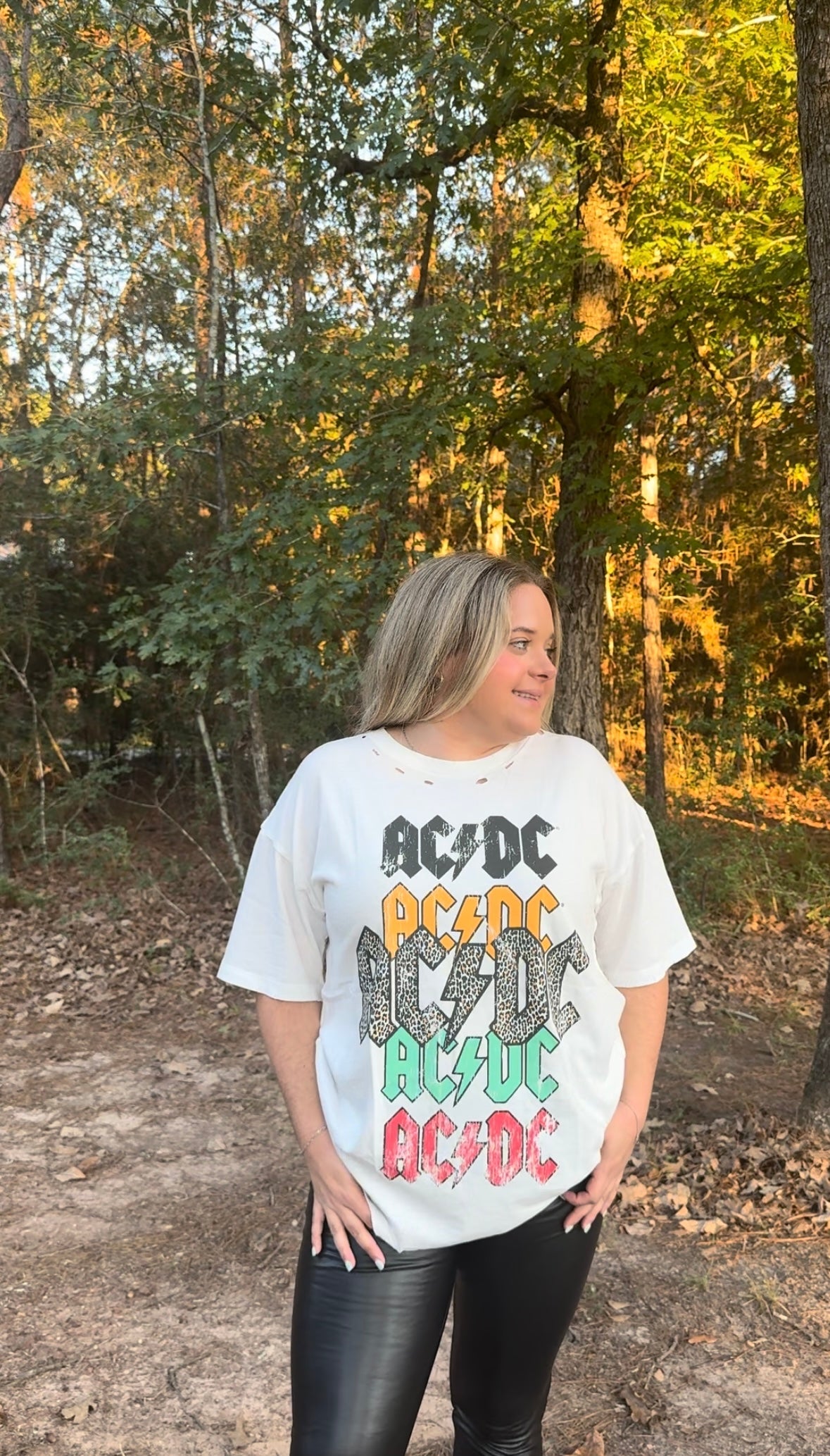 AC DC Graphic Tee Spotted Butterfly