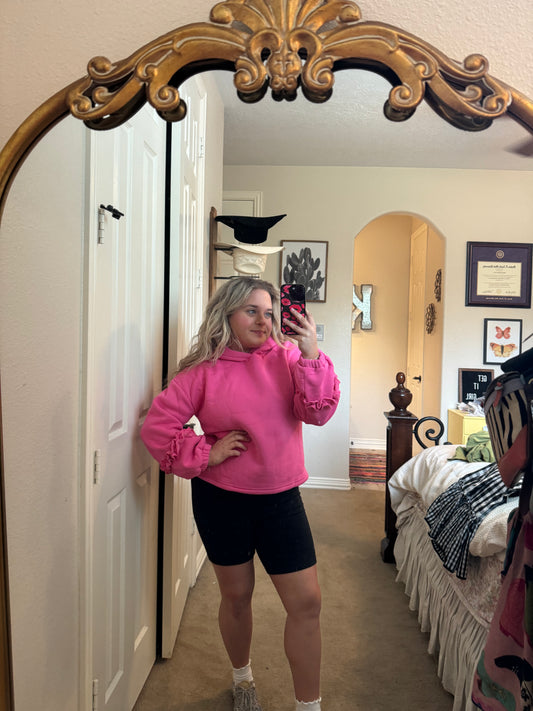 Ruffles sleeve Hoodie