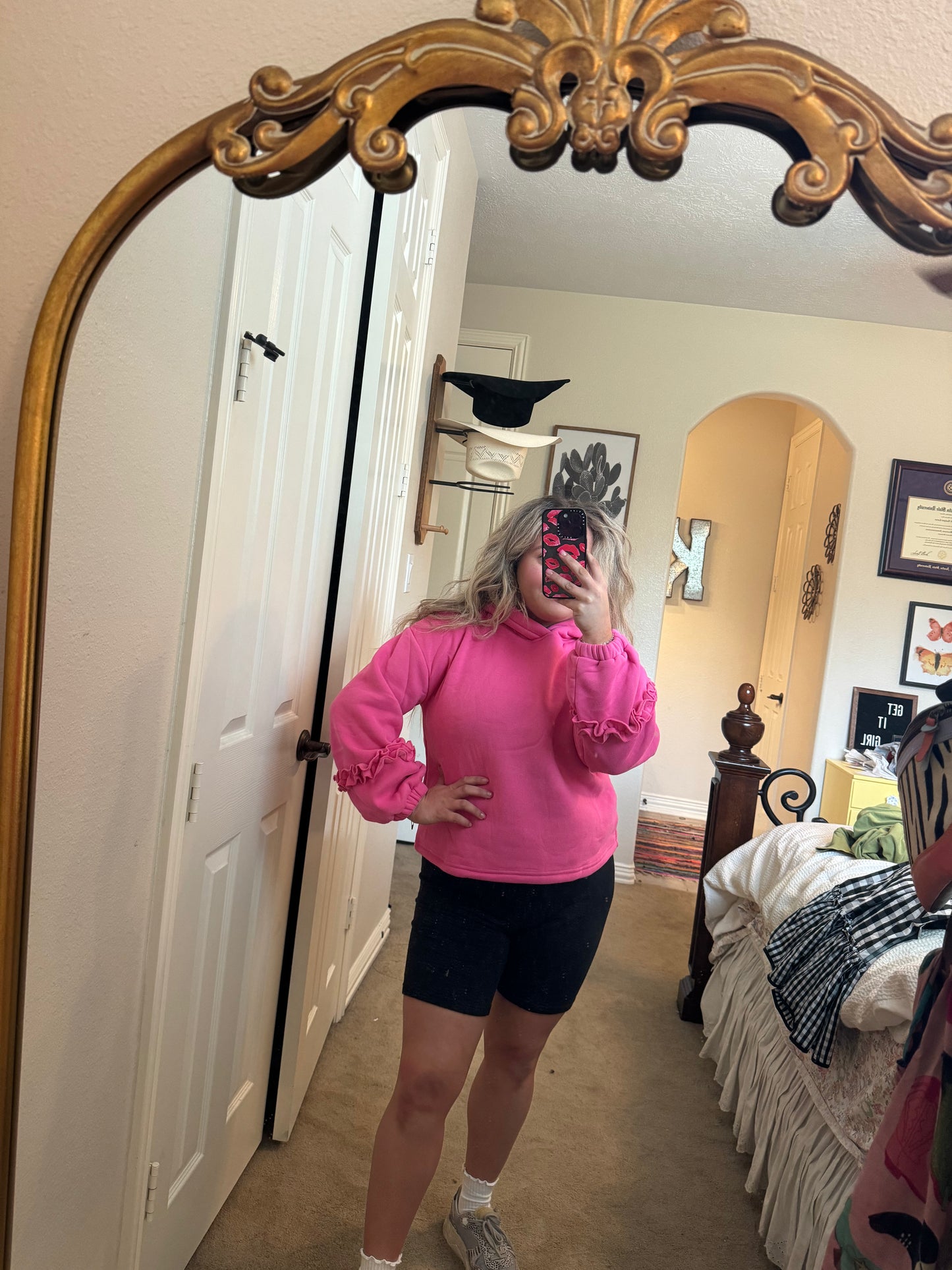 Ruffles sleeve Hoodie