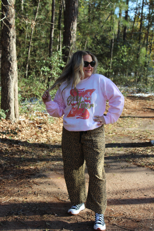 Leopard Barrel Pants