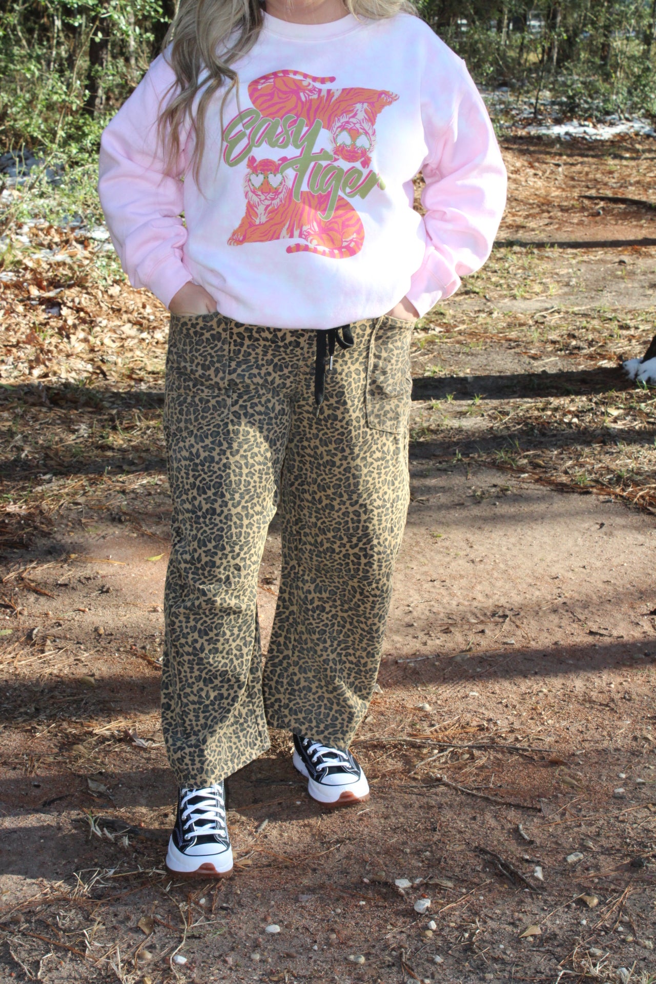 Leopard Barrel Pants