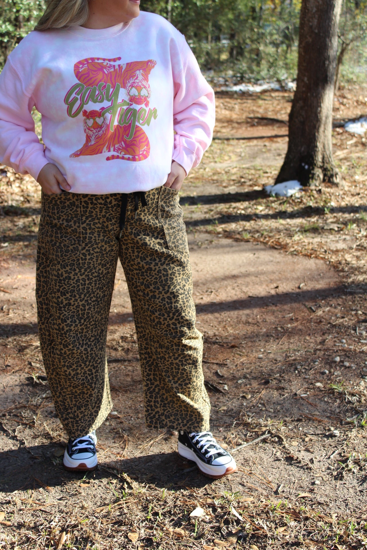 Leopard Barrel Pants