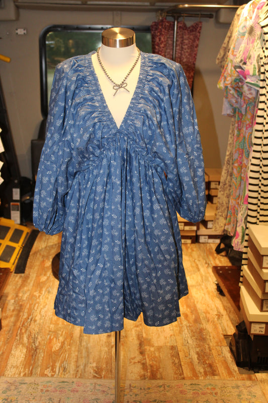 Denim Floral Dress