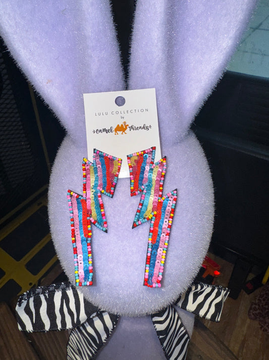 Bolt Beaded Earring