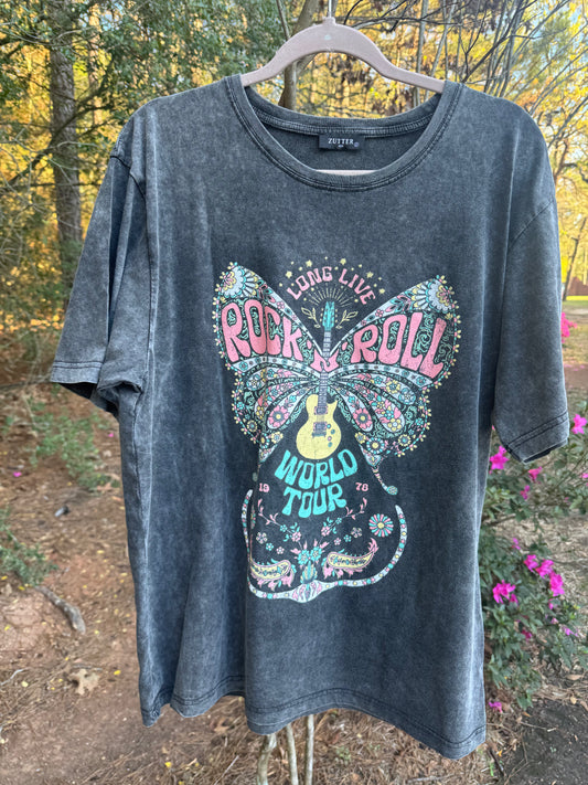 Rock N Roll Butterfly Tee